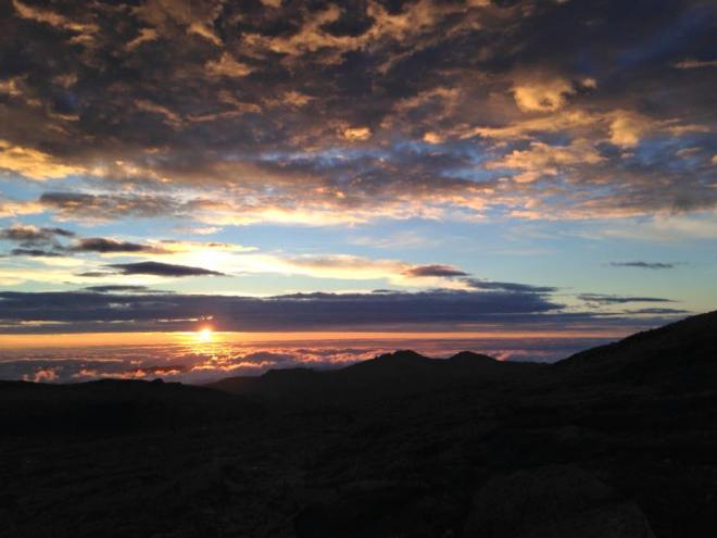 Sunrise on Longs Peak. Goodness.
